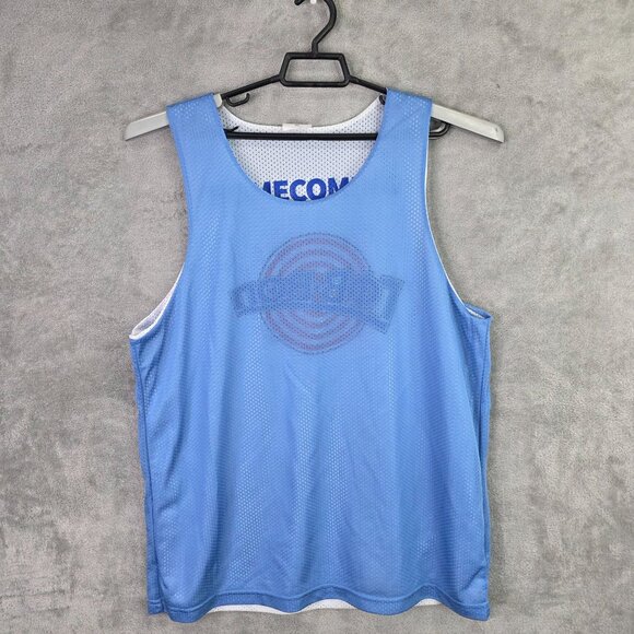 Mens Sport-Tek Reversible White & Blue Mesh Tank Top 100% Polyester Size XL - Picture 6 of 10